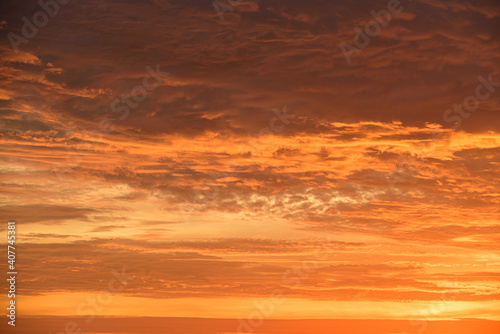 Sky sunset cloud. Cloudy sunrise. Cloudscape evening. © Volodymyr