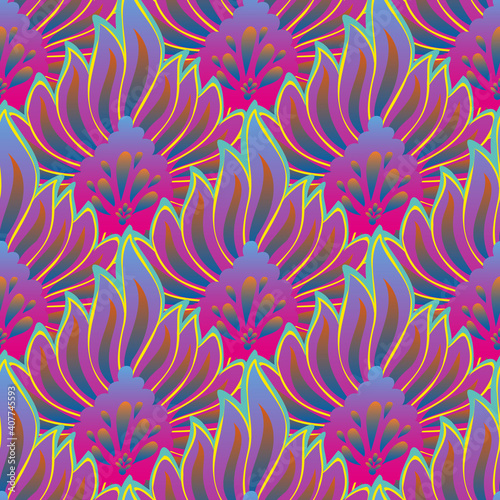 Mandala. Abstract round ornament seamless vector pattern.seamless folk pattern vector sketch illustration