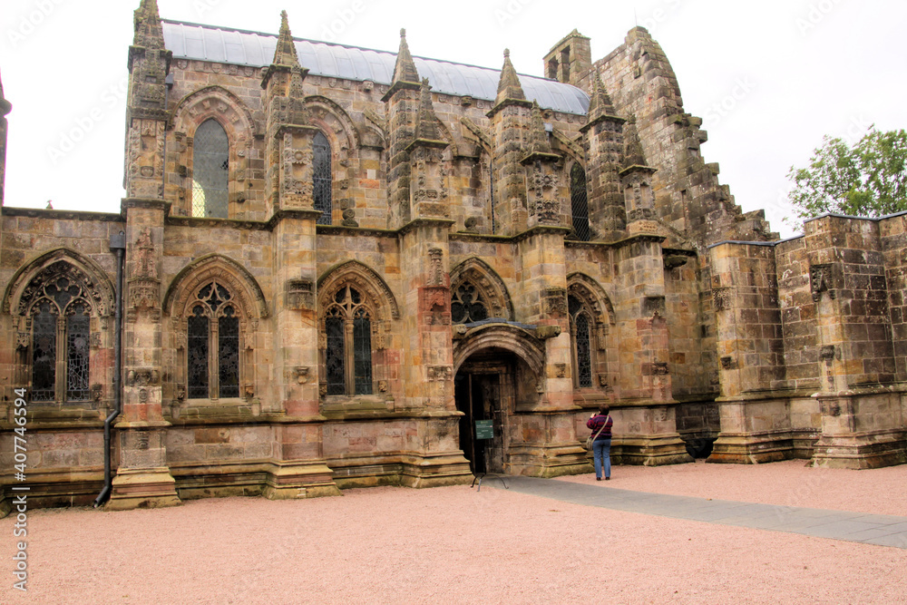 A view of Roslyn Chapel in Scotland