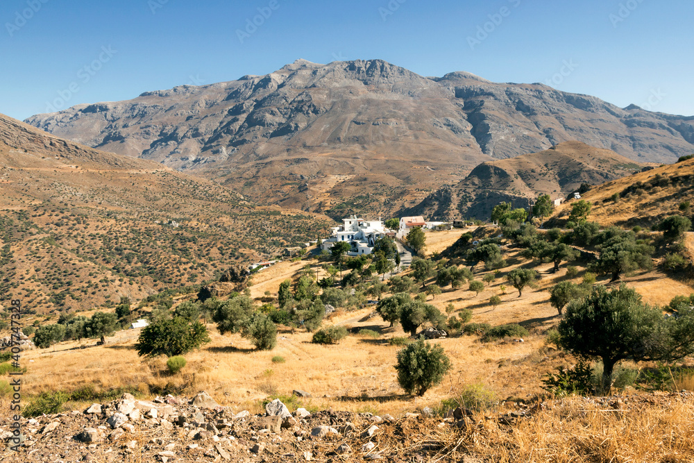 Rethimno prefecture - Sachtouria village,  beautiful area of the Vouvala Mountain. Crete
