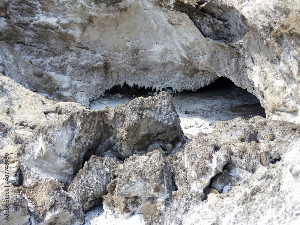 Fototapeta premium salt mountains in Romania, Lopatari, Salt plateau Meledic
