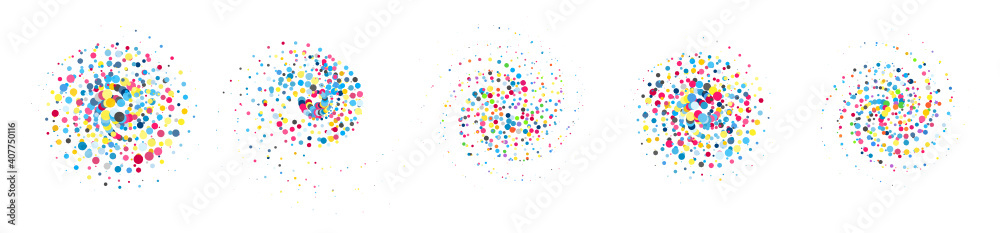 Obraz premium confetti burst stock vector set