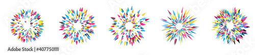 confetti burst stock vector  set