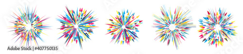 confetti burst stock vector  set