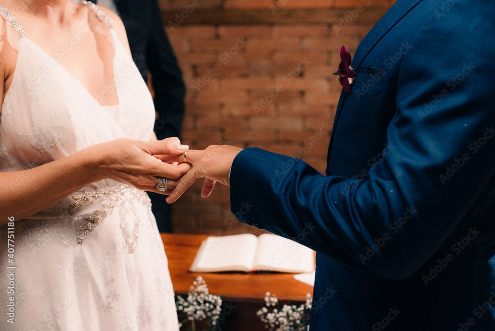 Fototapeta premium Beautiful wedding details, wedding day, love day