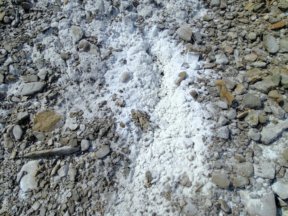 Naklejka premium salt mountains in Romania, Lopatari, Salt plateau Meledic