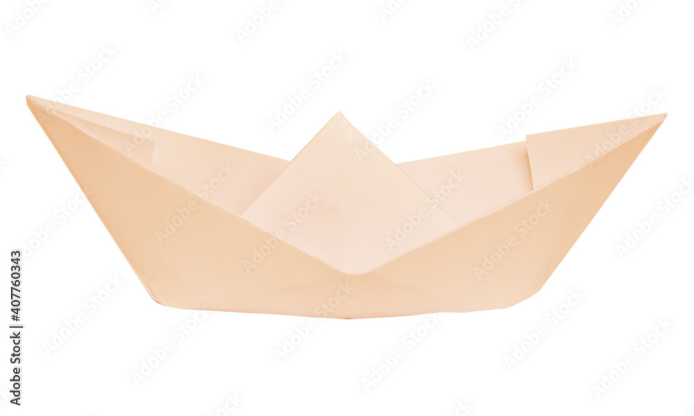 paper boat isolated over white