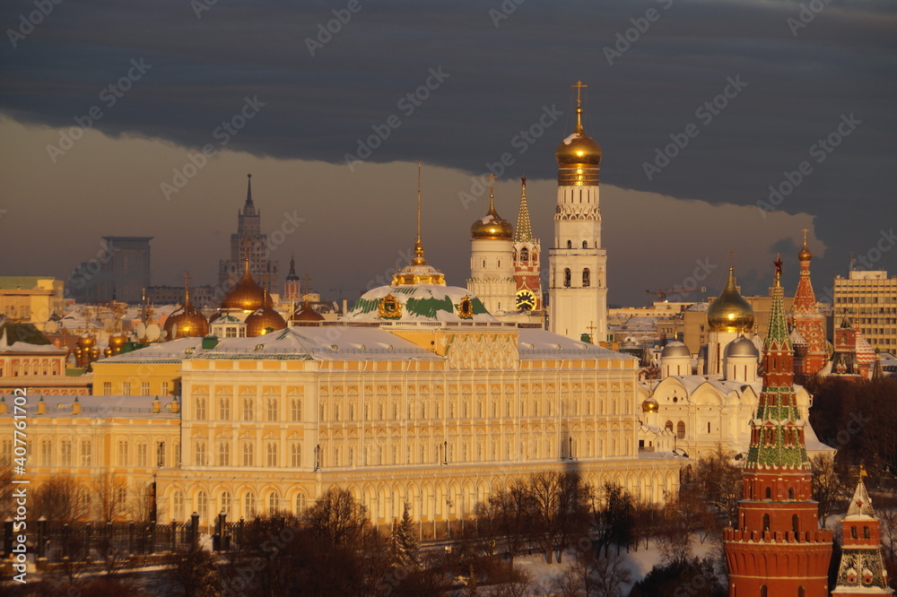 Naklejka premium panoramic view of the Moscow Kremlin