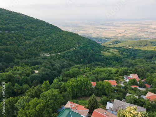 Aerial view of village of Yavrovo, Plovdiv Region, Bulgaria photo