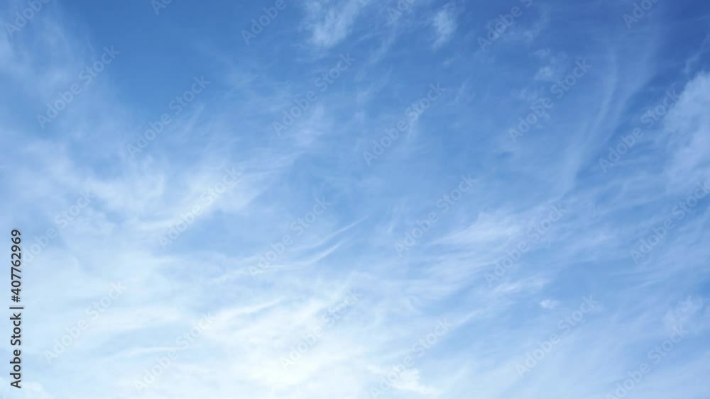 Blue sky with clouds and sun. 4K Time lapse, Sky with clouds.