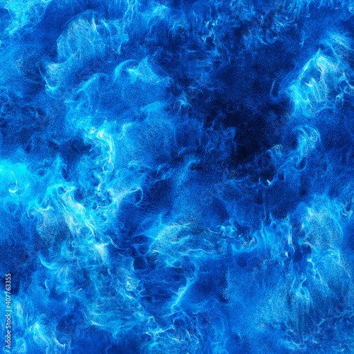Abstract blue visual texture. particle pattern, underwater effect. 3D render