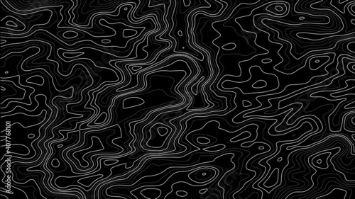 Topographik map .Black and white seamless pattern. Geometric abstract grid. Vector illustration.