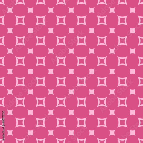 Geometric vector seamless pattern. Background of various pink squares