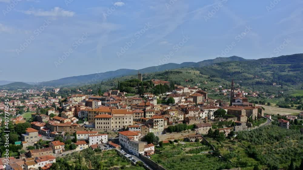 Aerial Drone view La Valle Verde in the town of Castiglion Fiorentino in Province of Arezzo Tuscany, Italy Aerial Drone view La Valle Verde in the town of Castiglion Fiorentino in Province of Arezzo Tuscany, Italy