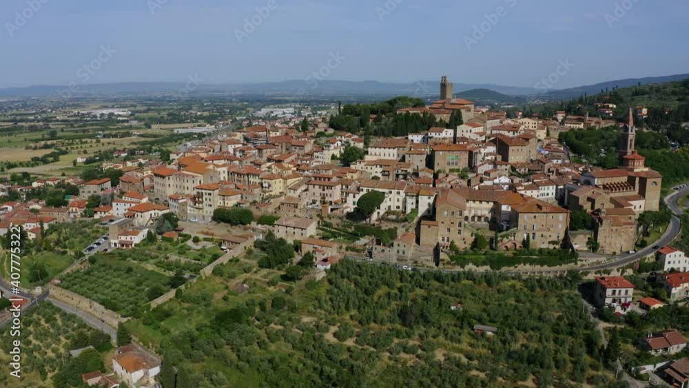Aerial Drone view La Valle Verde in the town of Castiglion Fiorentino in Province of Arezzo Tuscany, Italy Aerial Drone view La Valle Verde in the town of Castiglion Fiorentino in Province of Arezzo Tuscany, Italy