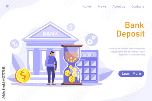 Online banking and accounting  template landing page. Infographic for using payment on mobile smartphone, currency exchange, deposit on bank. Mobile banking and online payment concept.