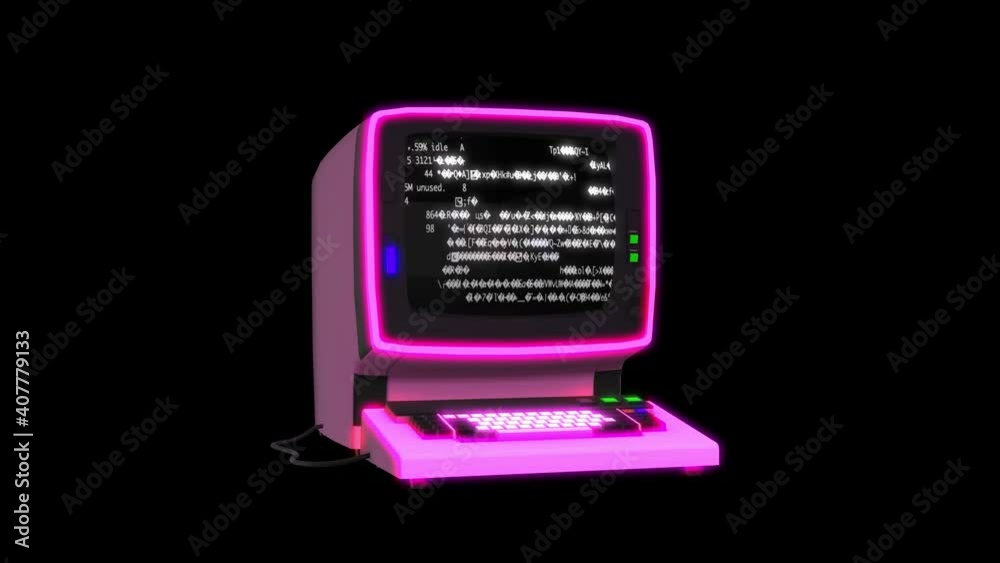 3d retro render computer 1990s