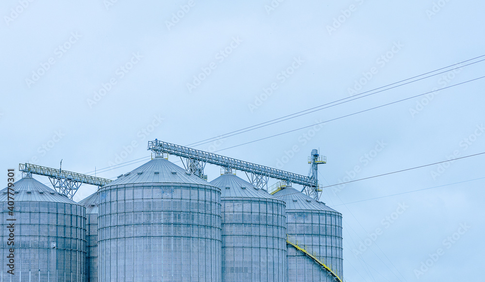 grain silos in the field grain silos in the field