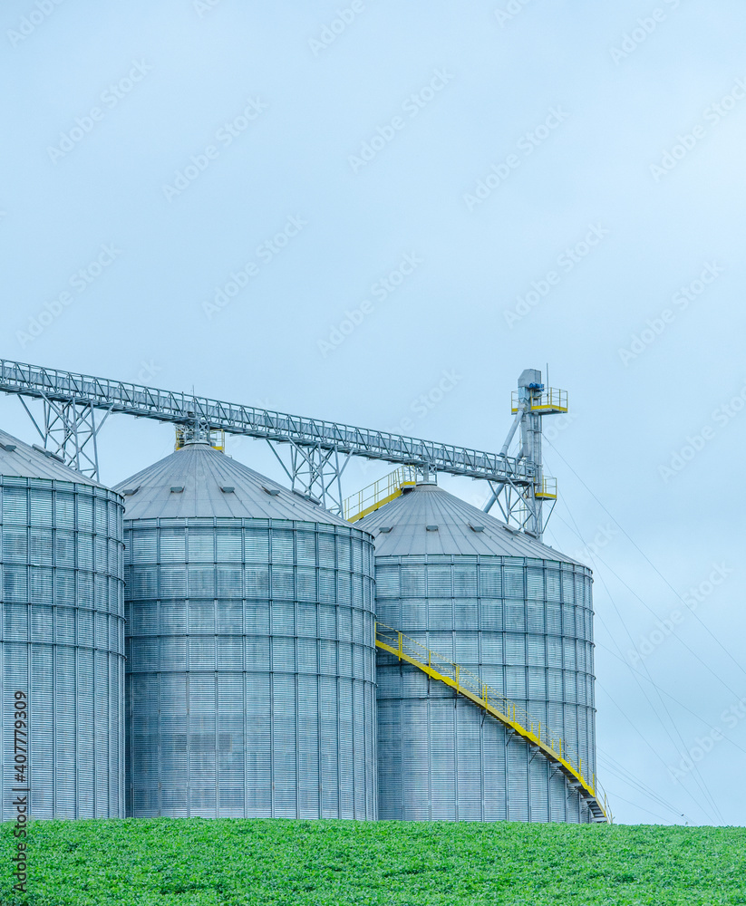 grain silos in the field grain silos in the field