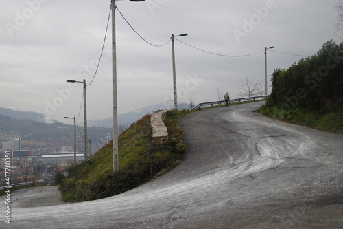 Road in the suburbs of Bilbao