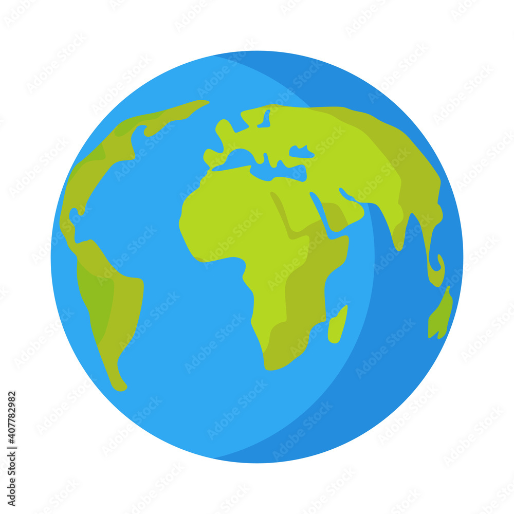 Naklejka premium Planet earth for decoration design. Global map. World health day. Earth day. Planet Earth.