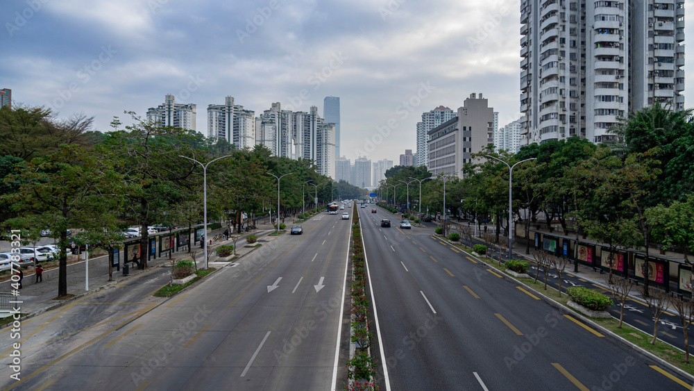 Overlooking the center of Shenzhen
