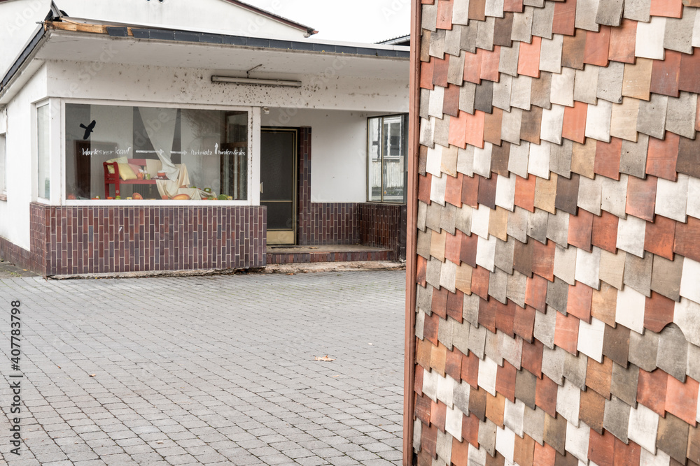 Fototapeta premium Manufacturing and storage building in an old ceramic factory