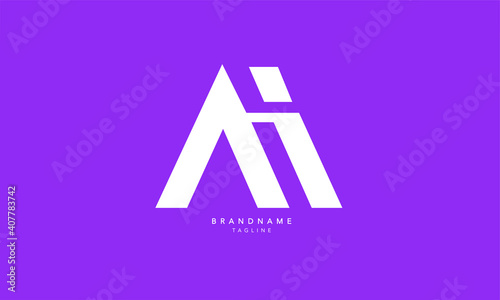 Alphabet letters Initials Monogram logo AI, IA, A and I