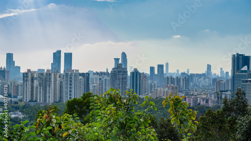 Overlooking the center of Shenzhen