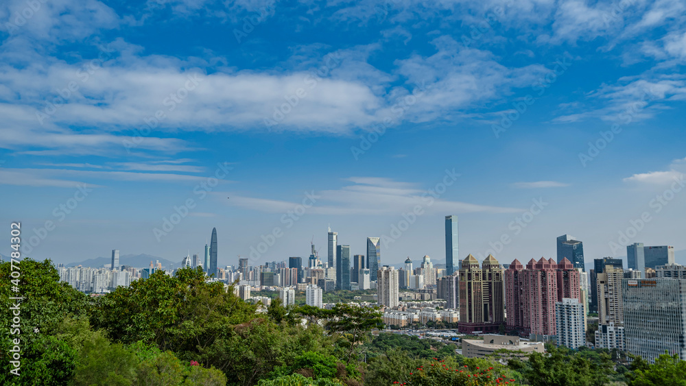 Overlooking the center of Shenzhen Overlooking the center of Shenzhen