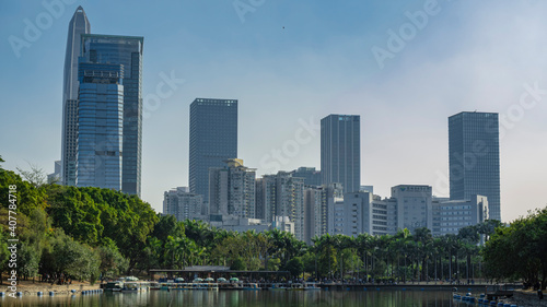 Overlooking the center of Shenzhen