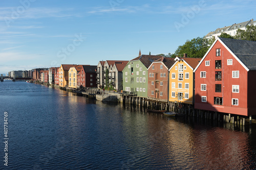 Storage houses on the Nidelv River in Trondheim