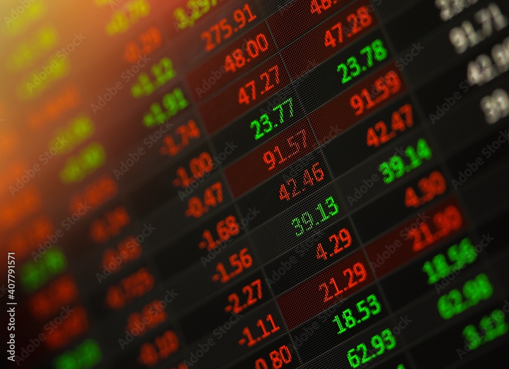 Fototapeta premium Stock market chart , data , news