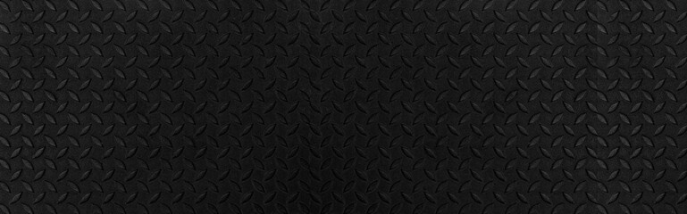 Panorama of Black Diamond Steel Plate Floor pattern and seamless background