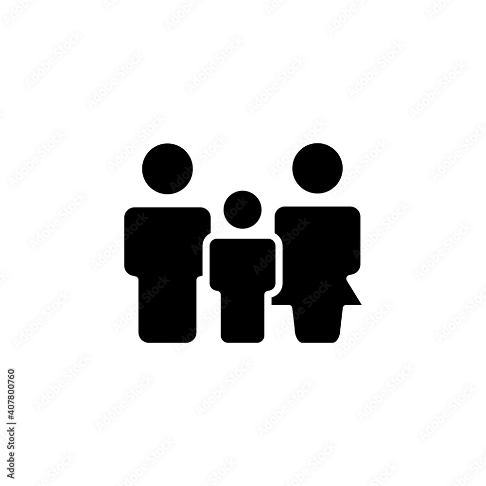 Family icon. father, mother and child. simple design editable. Design template vector Family icon. father, mother and child. simple design editable. Design template vector