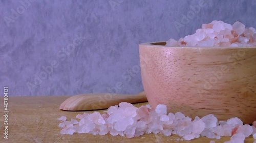 The Himalayan Salt close up footage  for food content.