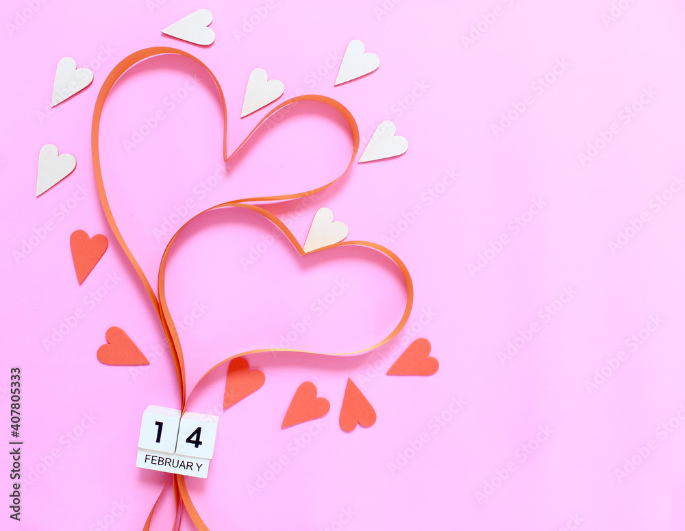 Ribbon Heart For Valentines Day concept