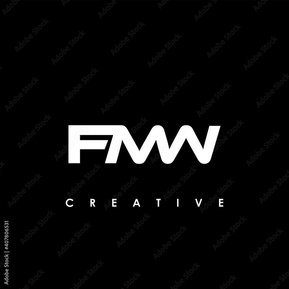 FMW Letter Initial Logo Design Template Vector Illustration