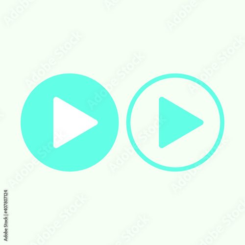 Free Download Play button icon in trendy flat style isolated on grey background. Play symbol for your web site design, logo, app, UI. Vector illustration - GFXLoad
