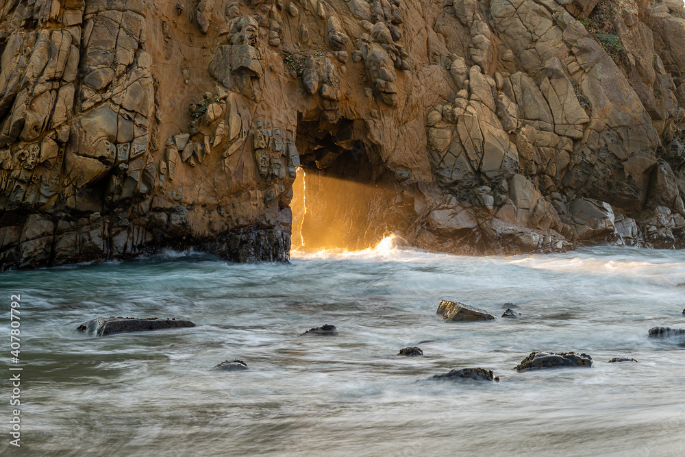 Sunset from Pfeiffer Beach in Big Sur. Sunset from Pfeiffer Beach in Big Sur.
