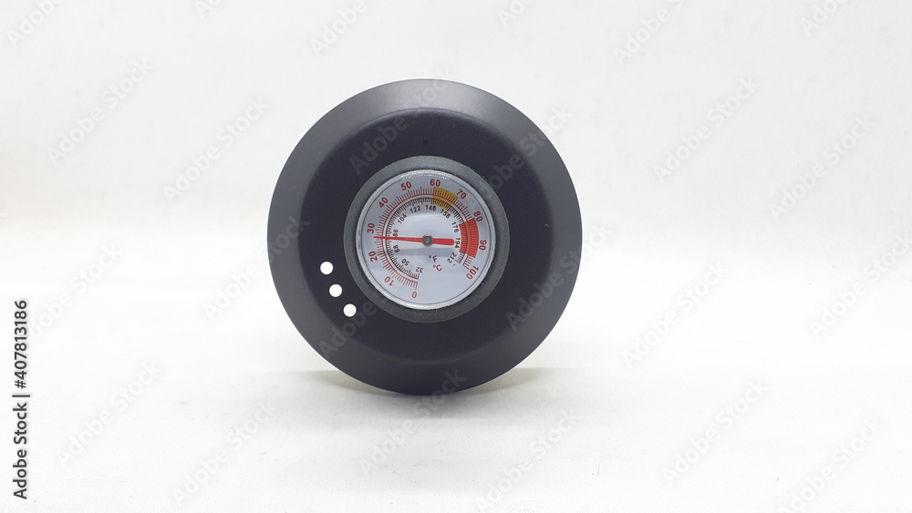Electronic Black Metallic Tea and Coffee Pot with Temperature Measurement Feature for Kitchen Utensils in White isolated Background Electronic Black Metallic Tea and Coffee Pot with Temperature Measurement Feature for Kitchen Utensils in White isolated Background