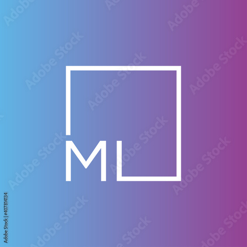Creative initial letter MI square logo design concept vector