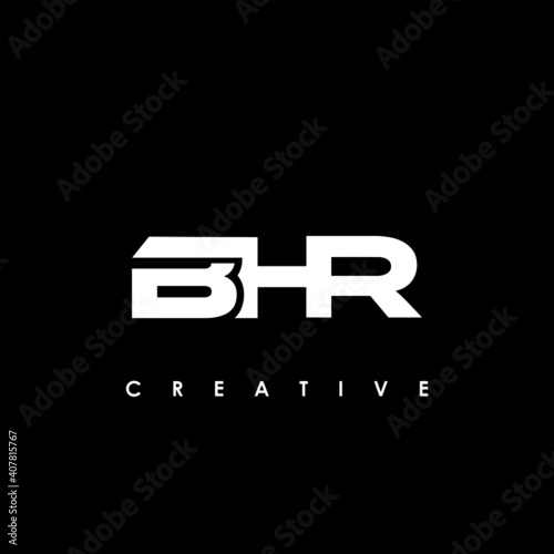 BHR Letter Initial Logo Design Template Vector Illustration