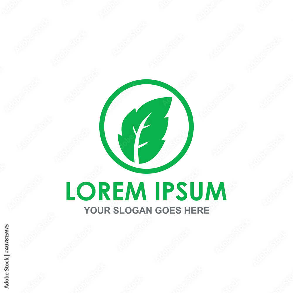 abstract leaf logo vector image abstract leaf logo vector image