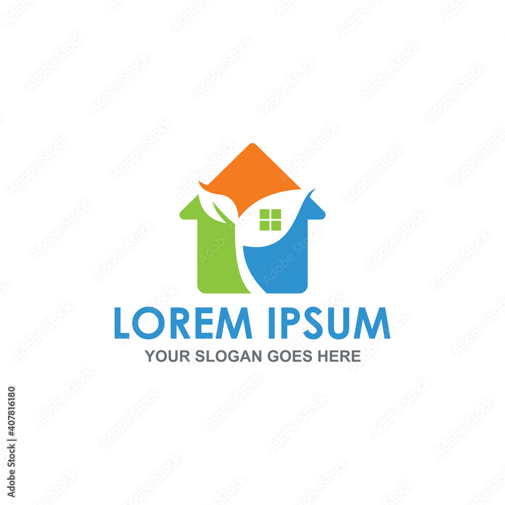 nature home logo vector image nature home logo vector image