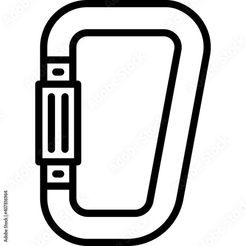 line icon for carabiner