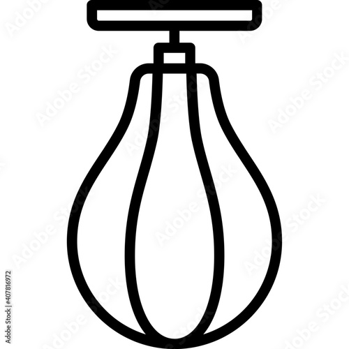 line icon for punching ball