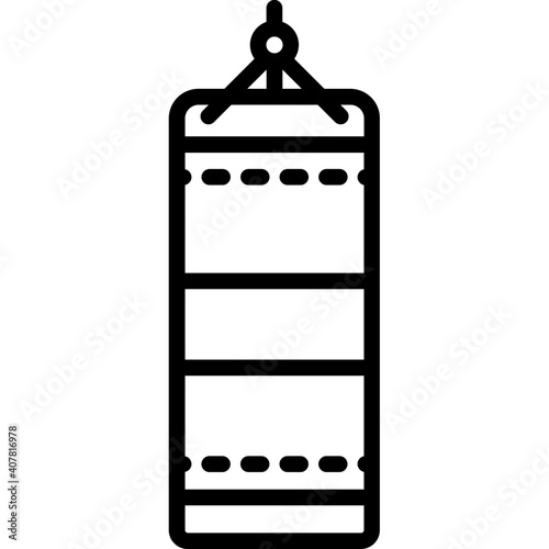 line icon for punching bag