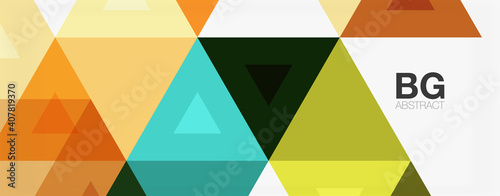 Mosaic triangle pattern abstract background for cover, banner, flyer and poster and other template