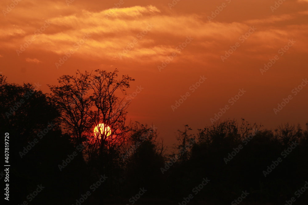 Close up Sunrise in the early morning Close up Sunrise in the early morning